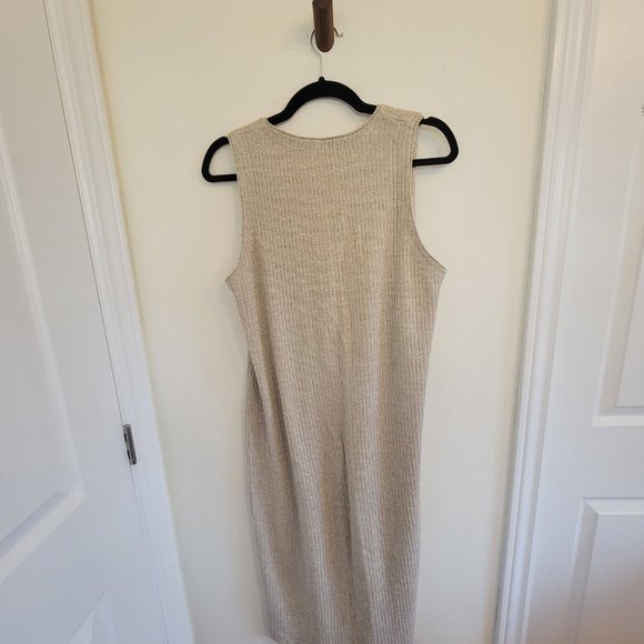 Oatmeal bodycon sweater dress - Picture 3 of 3
